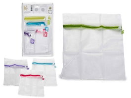 Arte Regal Lot de 4 Filets de Lavage 19x31x4cm Plastique Bleu Violet Rose Jaune (Set de 24)