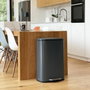 Kitchen Move Poubelle de Cuisine ADMIRAL 50 L Gris Mat