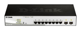 D-Link DGS-1210-10PE Switch Smart 10 ports 10/100/1000 Gigabit PoE avec 2 ports Combo 1000BaseT/SFP
