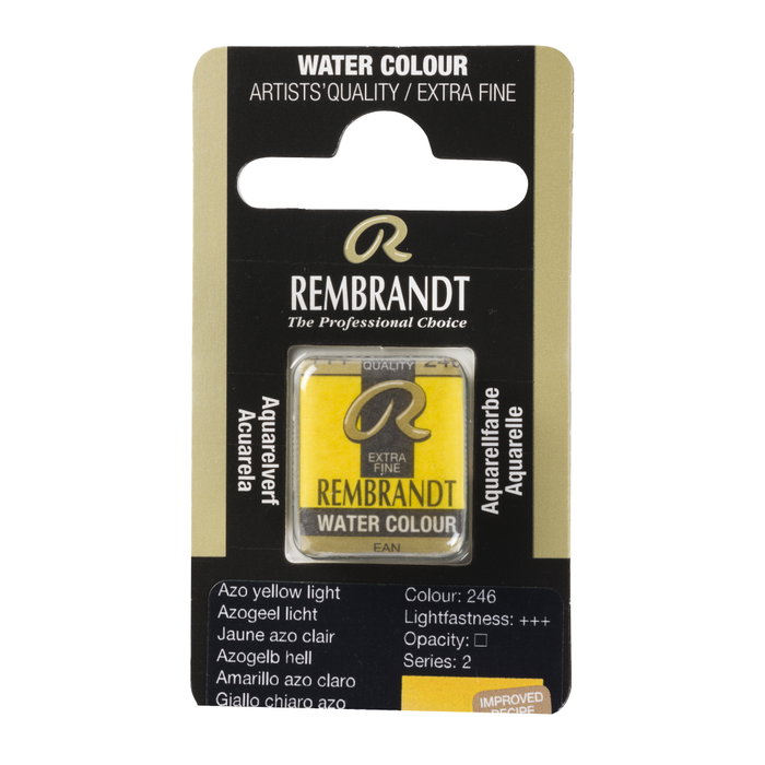 Rembrandt Aquarelle en Pastille Jaune Azo Clair 246 Rembrandt Aquarelle en Pastille Jaune Azo Clair 246