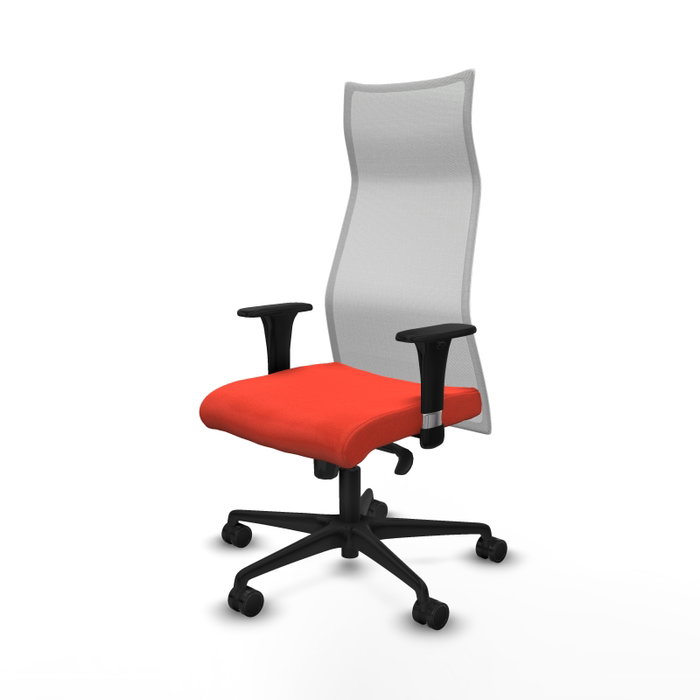 Piqueras y Crespo Chaise de Bureau Albacete, Orange foncé et Blanc