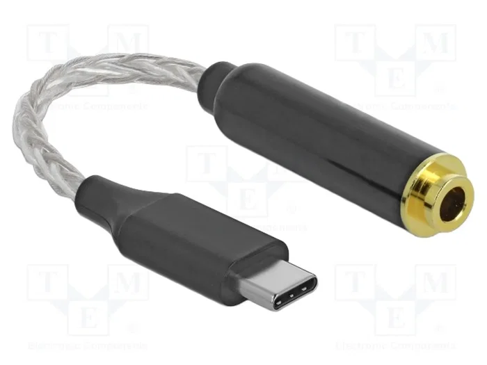 DELOCK Câble Jack 4,4mm 5pin vers USB C stéréo, 0,12m DELOCK Câble Jack 4,4mm 5pin vers USB C stéréo, 0,12m