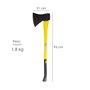 WOLFPACK LINEA PROFESIONAL Hache avec Manche en Fibre de Verre 1 800 g