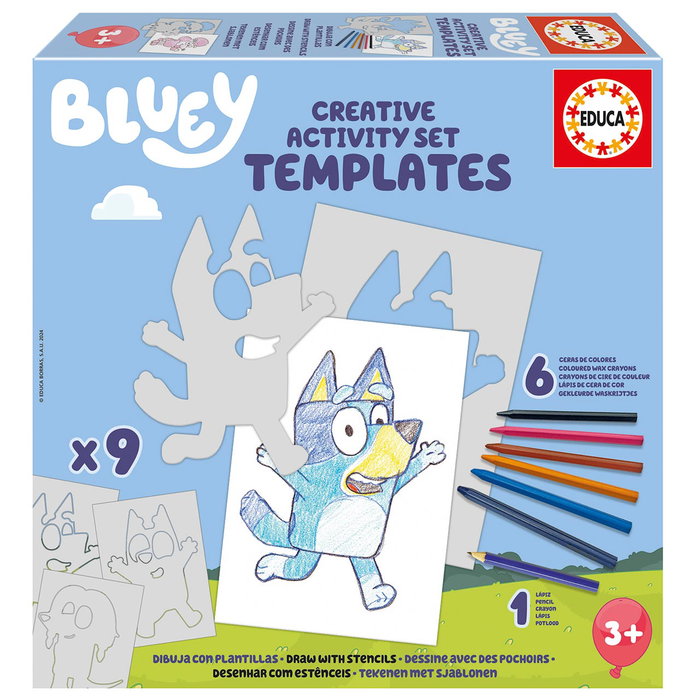 Educa Kit Créatif Modèle d'Activité Bluey 19886 pour Enfants - Création Art et Développement de la Concentration - Dès 3 Ans