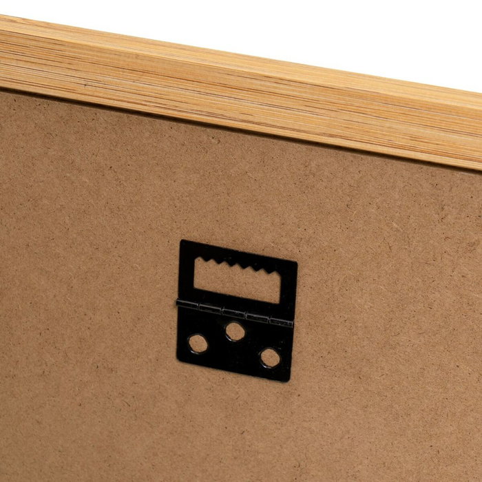 BigBuy Home Cadre photo Blanc Naturel Verre Bois MDF