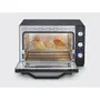 Severin Four posable XXL 60 L à chaleur tournante 2200 W avec tournebroche et pierre à pizza, Noir/Inox