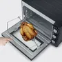 Severin Four posable XXL 60 L à chaleur tournante 2200 W avec tournebroche et pierre à pizza, Noir/Inox
