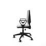 PIQUERAS Y CRESPO Chaise Elche Asynchrone Tissu Blanc Base pyramidale noire