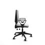 PIQUERAS Y CRESPO Chaise Elche Asynchrone Tissu Blanc Base pyramidale noire