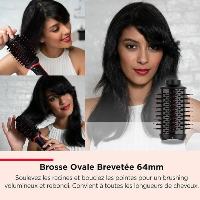 Revlon Multistyler One-Step RVDR5333 3-en-1 Noir et rouge Revlon Multistyler One-Step RVDR5333 3-en-1 Noir et rouge