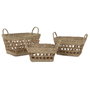 Home ESPRIT Set de paniers Herbier marin Tropical 45 x 35 x 35 cm