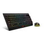 Krom Kabala Combo Clavier et Souris Gaming Sans Fil RGB QWERTY Espagnol Noir Multicouleur