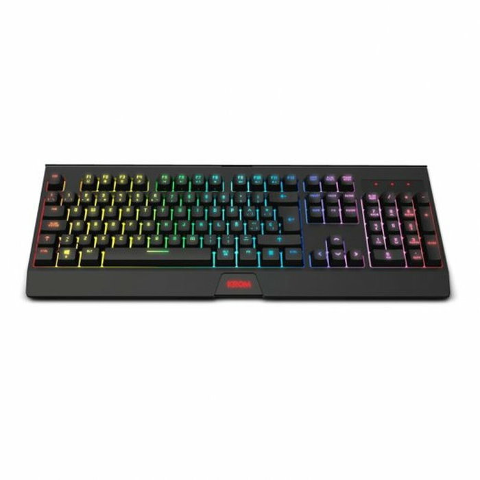 Krom Kabala Combo Clavier et Souris Gaming Sans Fil RGB QWERTY Espagnol Noir Multicouleur