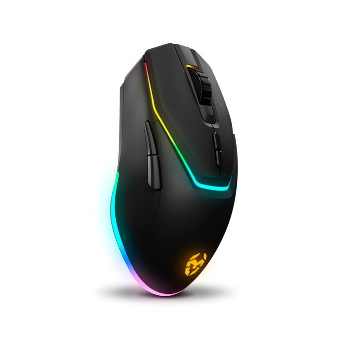 Krom Kabala Combo Clavier et Souris Gaming Sans Fil RGB QWERTY Espagnol Noir Multicouleur