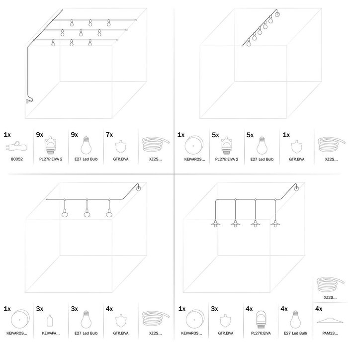 Douilles Creative Noir E27 Douilles Creative Noir E27