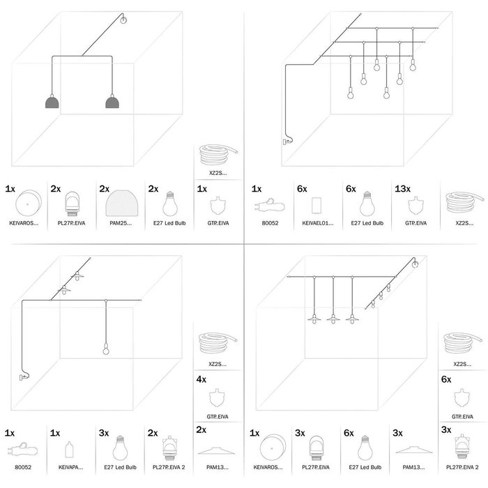 Douilles Creative Noir E27 Douilles Creative Noir E27