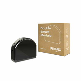 Fibaro Module Double Intelligent Smart Plug FGS-224 FGS224, Prise Connectee pour Domotique et Eclairage