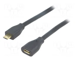 LOGILINK Câble USB 2.0 avec port USB B micro et prise USB B micro, 0,5m, noir