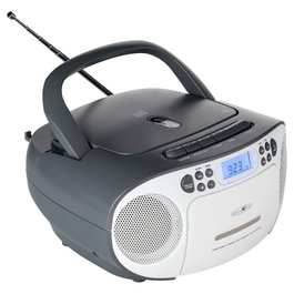 Reflexion RCR2260 Boombox Radio-CD-Kassette blanc/gris