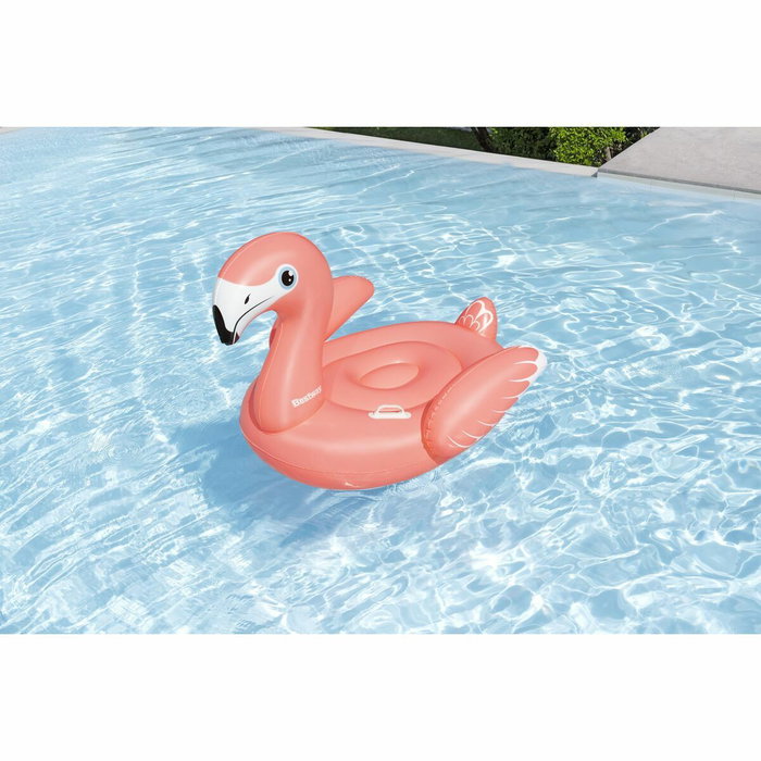 Bestway Bouée à chevaucher Fancy Flamingo Rose 138 x 107 cm Bestway Bouée à chevaucher Fancy Flamingo Rose 138 x 107 cm