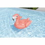 Bestway Bouée à chevaucher Fancy Flamingo Rose 138 x 107 cm