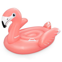 Bestway Bouée à chevaucher Fancy Flamingo Rose 138 x 107 cm
