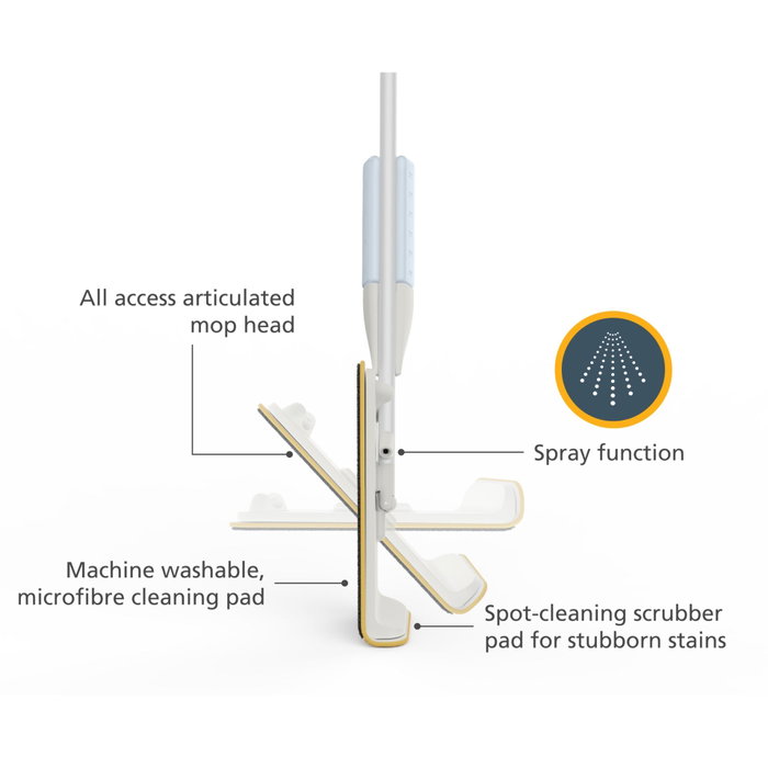 Joseph Joseph CleanTech 2-in-1 Spray Mop Blanc