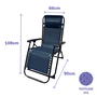 Marbueno 10011 Tumbona Plegable Gravedad Cero en Acero avec Coussin Azul Oscuro 90x65x108 cm pour Jardin et Piscine