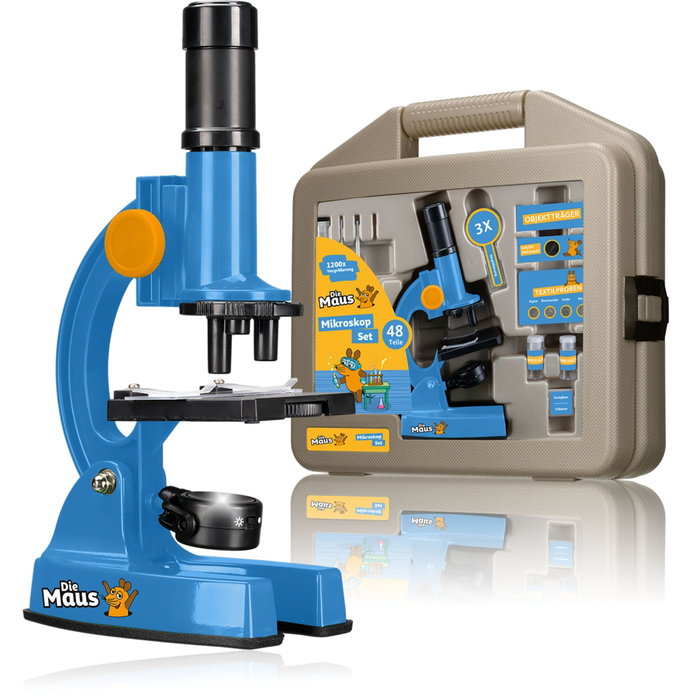 DieMaus Set de Microscope pour Enfants avec Étui DieMaus Set de Microscope pour Enfants avec Étui