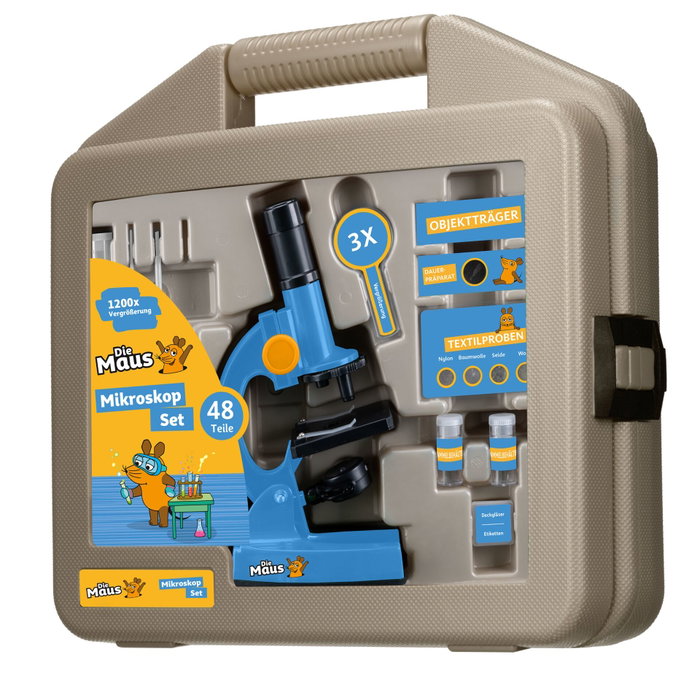 DieMaus Set de Microscope pour Enfants avec Étui DieMaus Set de Microscope pour Enfants avec Étui