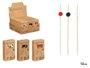 Kinvara Lot de 30 brochettes apéritif assorties en bambou blanc, noir et rouge 7x12x3 cm (Set de 48)