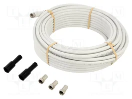 GOOBAY Câble coaxial 20m avec connecteurs F de chaque côté