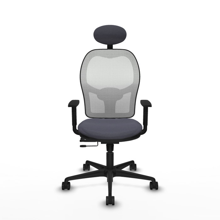 Piqueras y Crespo Chaise de Bureau Jorquera Gris foncé et blanc