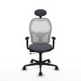 Piqueras y Crespo Chaise de Bureau Jorquera Gris foncé et blanc