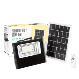 BX3 LIGHT Proyector LED Solar 45W 6500K avec Télécommande, Panneau 6V/6W, Batterie 3.2V/3000mAh, IP65 pour Jardin et Éclairage Extérieur Autonome - BX3-SOLARFL-45W-01