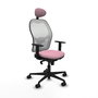 Piqueras y Crespo Chaise de Bureau Jorquera 1D036N1 Rose et Blanc