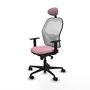 Piqueras y Crespo Chaise de Bureau Jorquera 1D036N1 Rose et Blanc