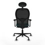Piqueras y Crespo Chaise de Bureau avec Appui-tête Jorquera 3D036G1 Turquoise