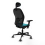 Piqueras y Crespo Chaise de Bureau avec Appui-tête Jorquera 3D036G1 Turquoise