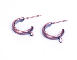 Innspiro Pendents métalliques avec anneau cuivre vieilli 14x18mm
