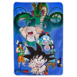 SD TOYS - Couverture Dragon Ball - Manta Shenron avec Heroes - 100x150 cm - Grammage 366 g