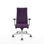 Piqueras Y Crespo Sillón Albacete Morado avec mécanisme synchrone et base blanche
