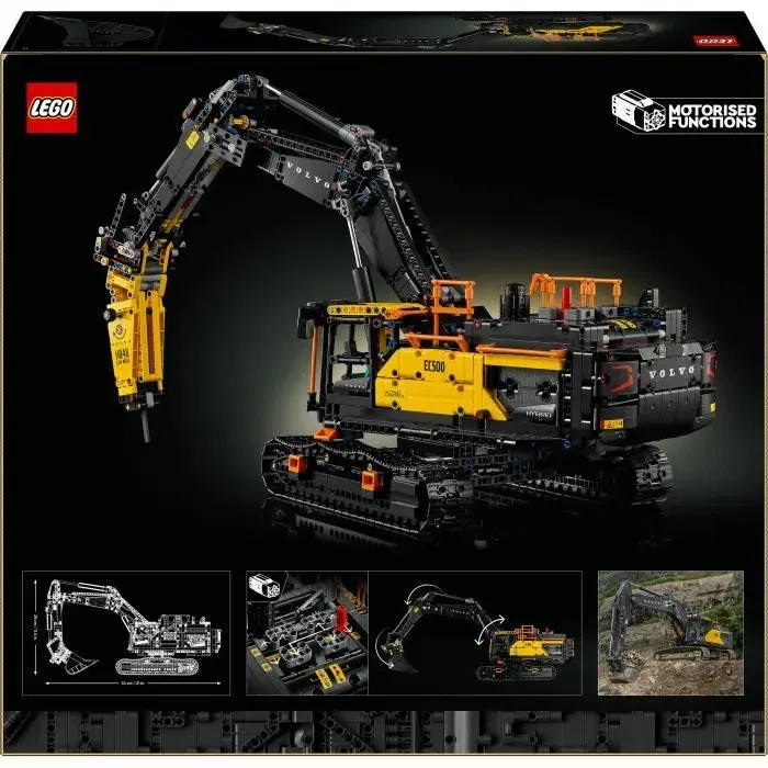 Lego Technic 42215 - Pelleteuse Volvo EC500 Hybride - Set de Construction avec Moteur - 2359 Pièces - Pour Adultes
