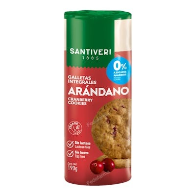 Santiveri Galettes Digestives aux Airelles Sans Sucre 190g