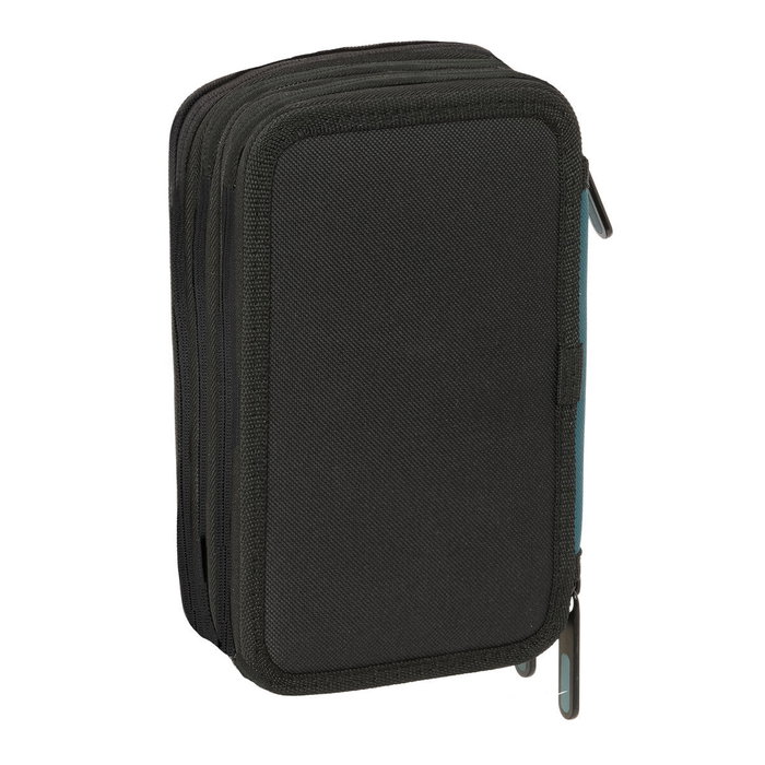 Pochette à crayons triple Safta Urban style Bleu Gris 12,5 x 19,5 x 5,5 cm 37 Pièces