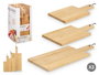 Kinvara Set de 3 planches à découper en bambou avec anse 40x4x18 cm (Set de 12)