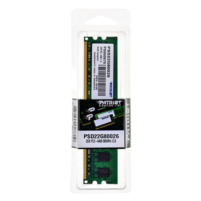 Mémoire RAM Patriot Memory PC2-6400 CL6 Mémoire RAM Patriot Memory PC2-6400 CL6