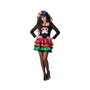 BigBuy Carnival Déguisement Robe Noire avec Imprimé Crâne XXL