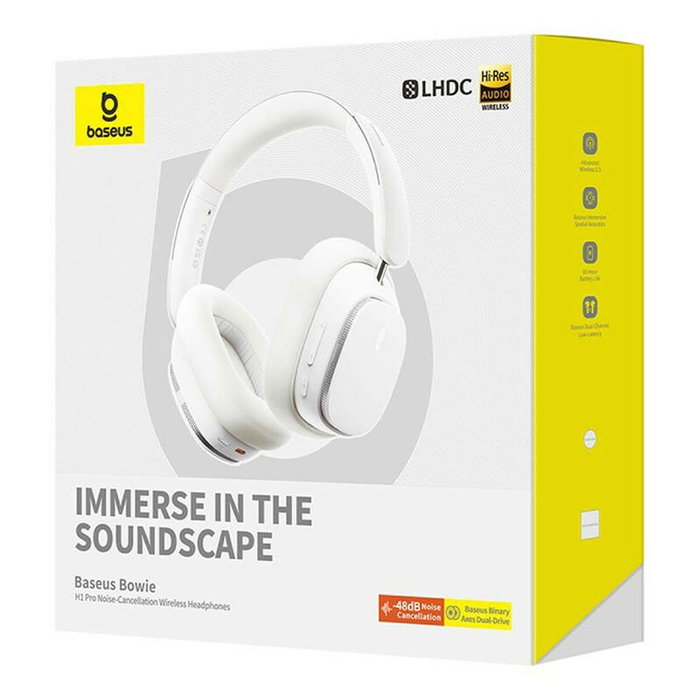 Baseus Casque Bluetooth à Bandeau Bowie H1 Pro Blanc