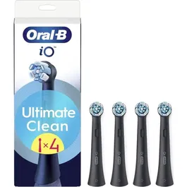 Oral-B Brossettes iO refills Ultimate Clean - Pack de 4 - Noir